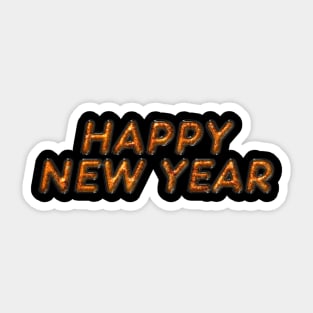 Happy New Year - Gold Sticker